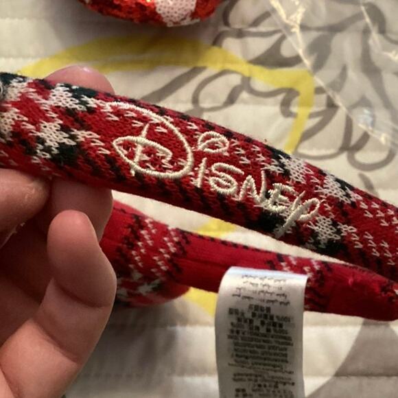 NWT Disney Parks Spirit Jersey Mickey Mouse Holiday Knit Sweater Ear Headband main image 4